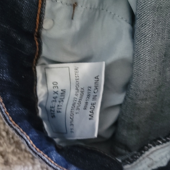 STUNNING RING OF FIRE SLIM BIKER JEANS - Picture 6 of 7